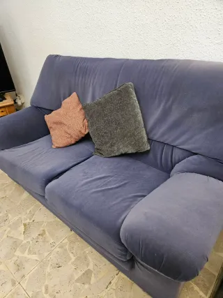 Sofá 2 plazas azul