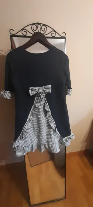 Vestido Maggie Sweet azul y blanco