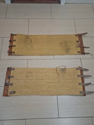 Cinturón de esparto con hebillas