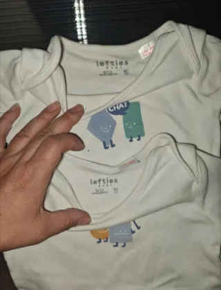 Lote 5 bodies bebé manga corta 9/12 meses