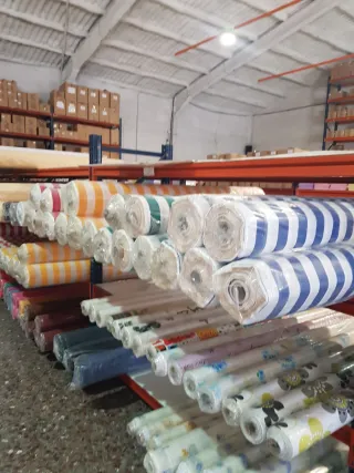 Tende a strisce blu, bianco e impermeabili