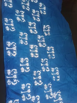 Pareo batik senegalés azul y blanco
