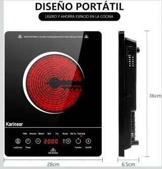 Placa Vitrocerámica Karinear 1 Fuego