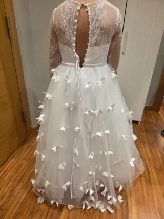 Vestido de Comunión Blanco Encaje