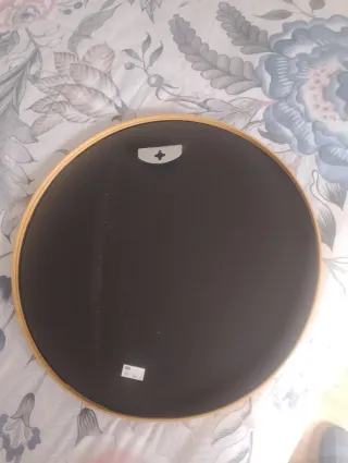 Espejo redondo madera y cristal