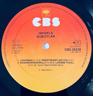 Bob Dylan - Infidels [Vinilo, LP]