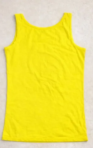 Camiseta tirantes amarilla  mujer M L algodón