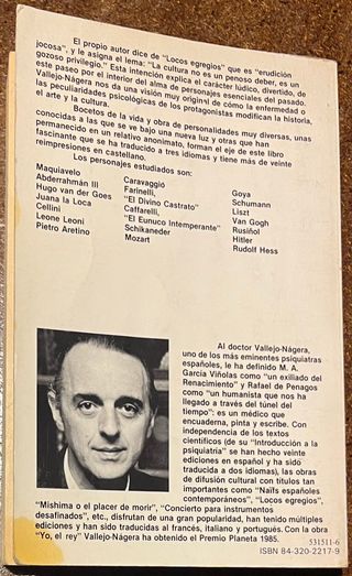 Libro Locos Egregios tapa blanda español