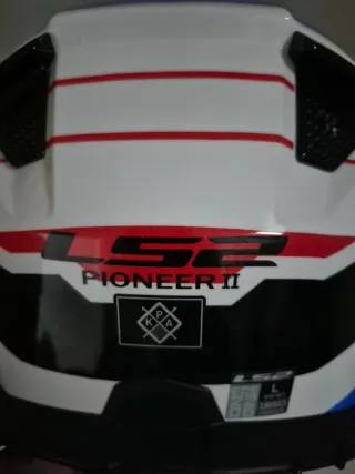 Capacete LS2 Branco Vermelho Azul