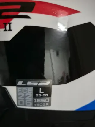 Capacete LS2 Branco Vermelho Azul