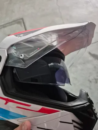 Capacete LS2 Branco Vermelho Azul