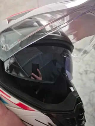 Capacete LS2 Branco Vermelho Azul