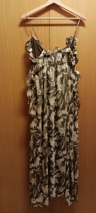 Vestido Lefties floral marrón y blanco Talla S