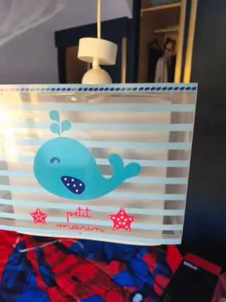 Lámparas infantiles ballena y barco