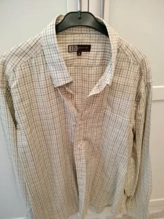 Pantalón hombre TLS beige + Camisa blanca 44