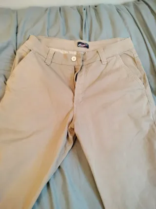 Pantalón hombre TLS beige + Camisa blanca 44