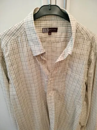 Pantalón hombre TLS beige + Camisa blanca 44