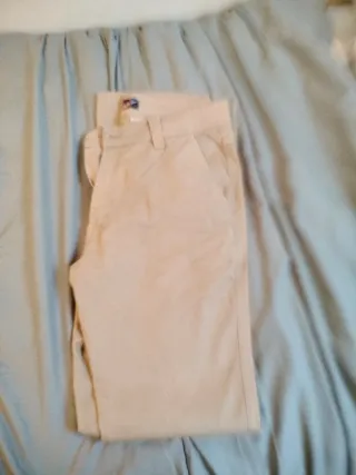 Pantalón hombre TLS beige + Camisa blanca 44