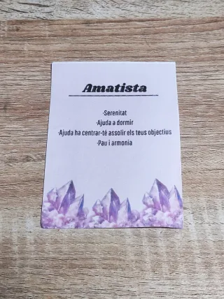 Collar mineral natural de amatista acero inoxidab