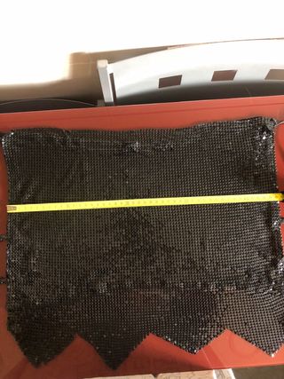 Top fiesta malla de aluminio metálica negro