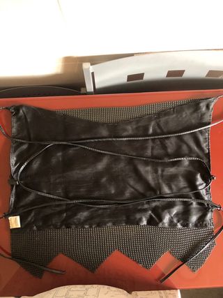 Top fiesta malla de aluminio metálica negro