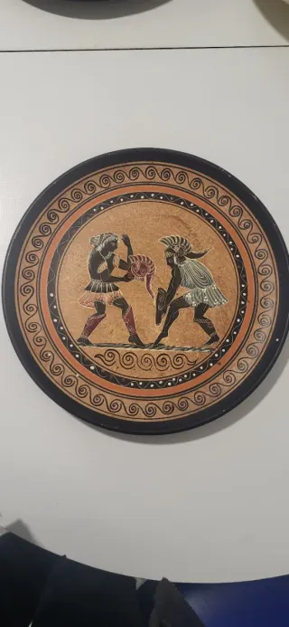 Plato Cerámica Griego Decorativo