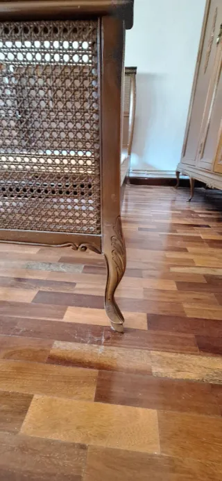 2 Camas Antiguas Madera y Mimbre