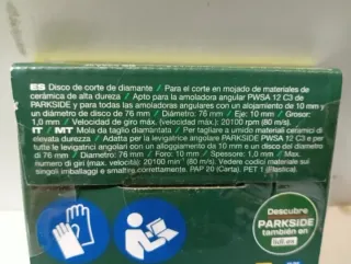 Discos Diamante Radial Pequeña 76mm PARKSIDE