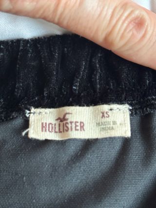 Blusa Hollister Terciopelo Negra Talla M