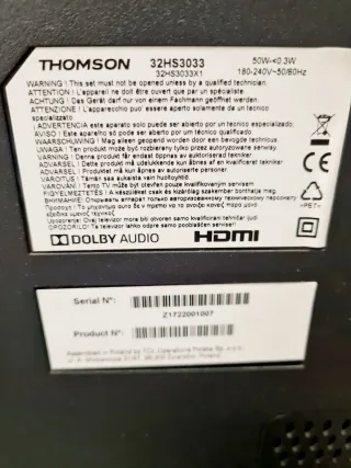 Televisor Thomson Negro