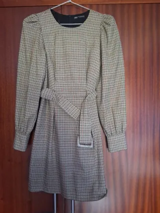 Vestido Zara Cuadros Talla XS