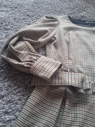 Vestido Zara Cuadros Talla XS