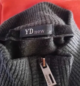 Jersey New YD gris con cremallera