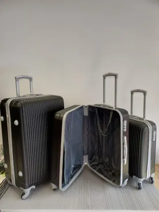 Set 3 Maletas Rígidas Negras