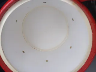 Cesta Costura Vintage en Piel Roja Años 1970