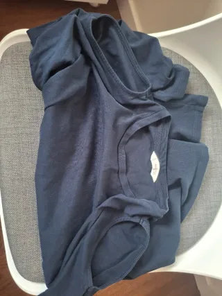 Camiseta Mango Mujer Talla M Azul marino