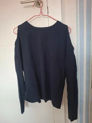 Camiseta Mango Mujer Talla M Azul marino