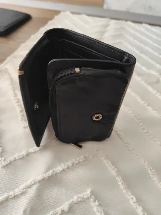 Cartera de piel negra Alexandra Llorens