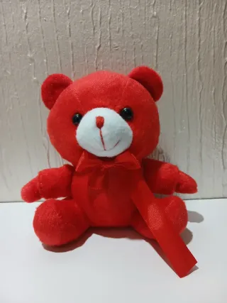 Peluche Oso Rojo con Lazo para Ocasión Especial.