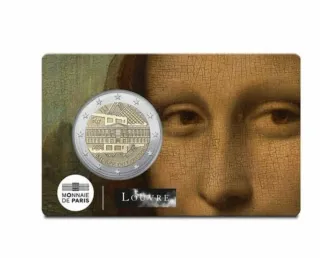 Francia 2025 moneda 2€ BU Louvre Gioconda