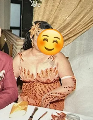 Vestido de fiesta rosa y plateado