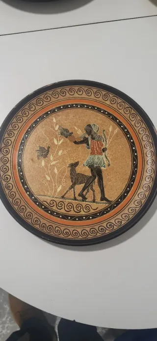 Plato Cerámica Griego Decorado