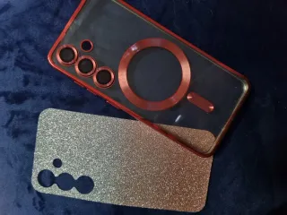Funda Samsung S21 Glitter Rojo Burdeos