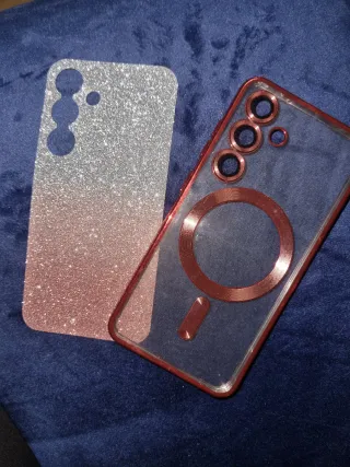 Funda Samsung S21 Glitter Rojo Burdeos