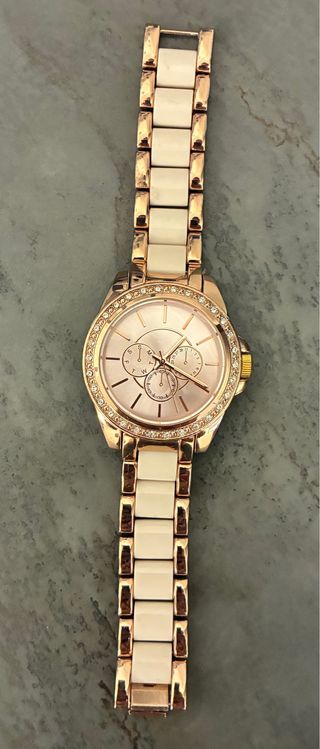 Reloj Mujer Oro y Blanco