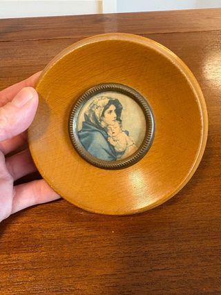 Quadro rotondo antico Vergine e Bambino