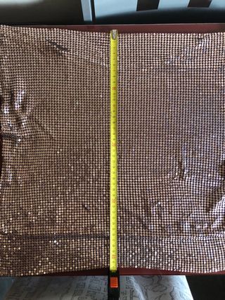 Top fiesta malla metálica de aluminio dorado