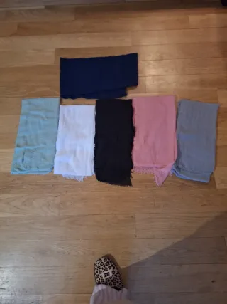 Set di 5 sciarpe in tessuto