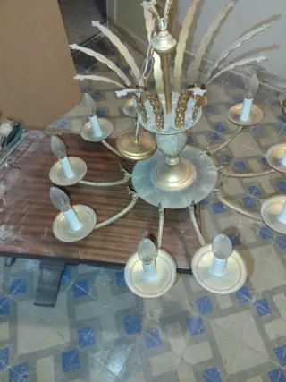 Lampara araña bronce