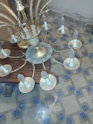 Lampara araña bronce